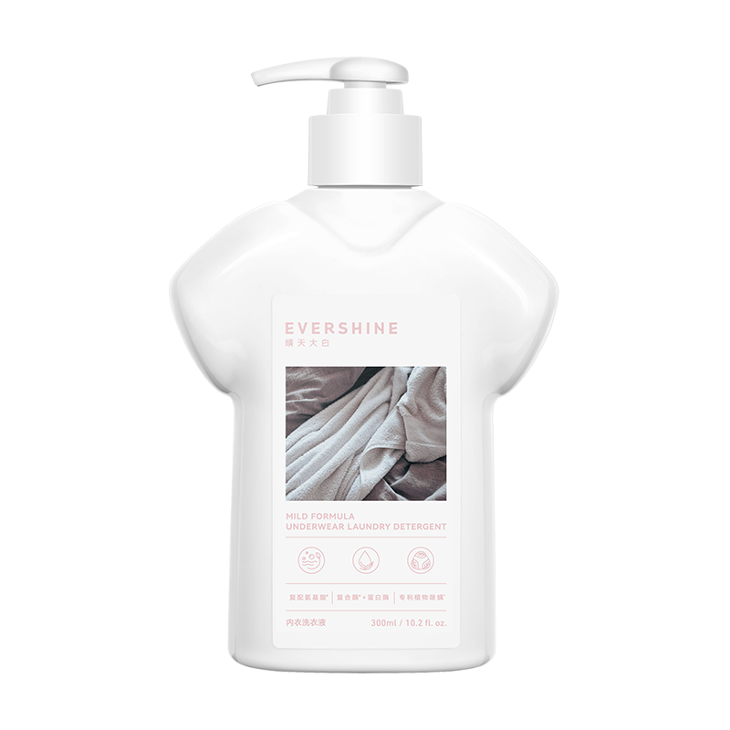 EVERSHINE晴天大白内衣洗衣液300ml*2瓶(夏槿凉安+半岛弥音)+旅行装100ml*1瓶(影中花叶)