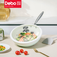 德铂炒锅28cm薇薇安不粘耐磨受热均匀炒锅DEP-DS396