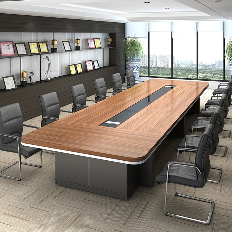 臻远ZY-HYZ-Z03 现代简约会议桌板式桌4000*1500*750高清大图