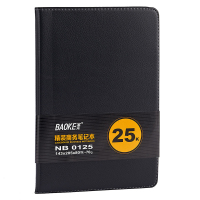 宝克(baoke) 皮面本 NB0125 80页 25K文具笔记本活页本PU皮面笔记本记事本学生日记本