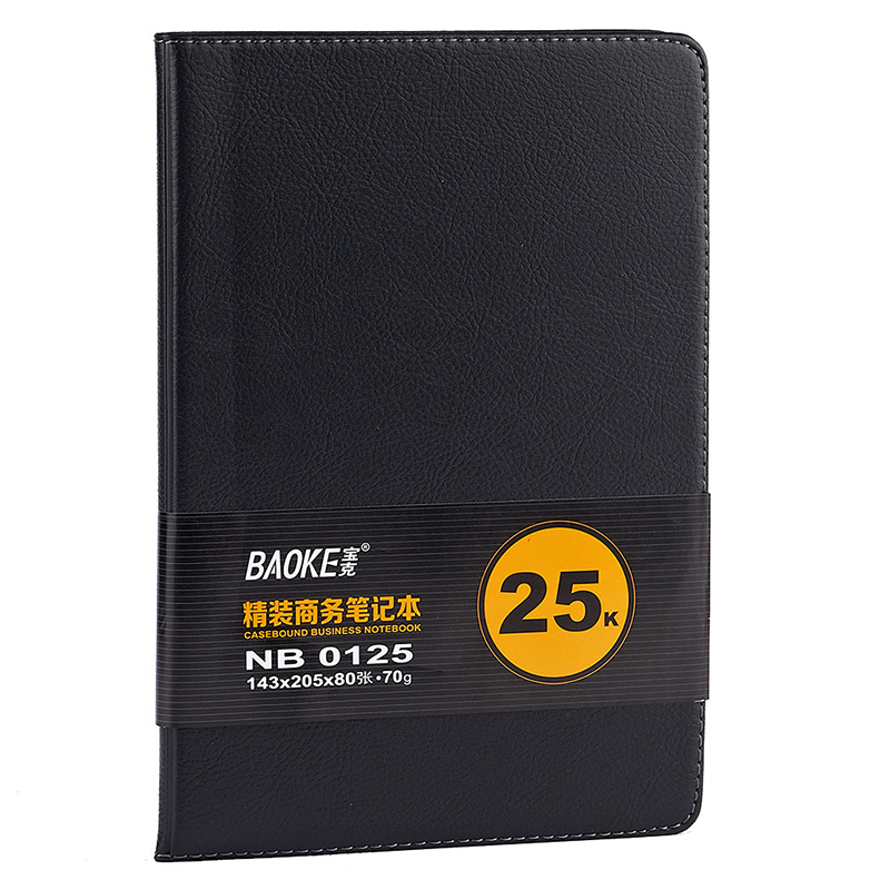 宝克(baoke) 皮面本 NB0125 80页 25K文具笔记本活页本PU皮面笔记本记事本学生日记本