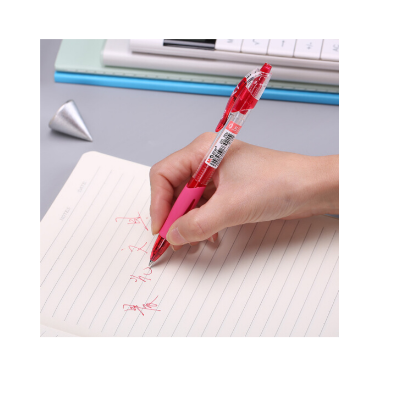 晨光(M&G)GP-1008中性笔 子弹头签字笔 按动碳素笔 办公用水笔0.5mm 红色 12支/盒
