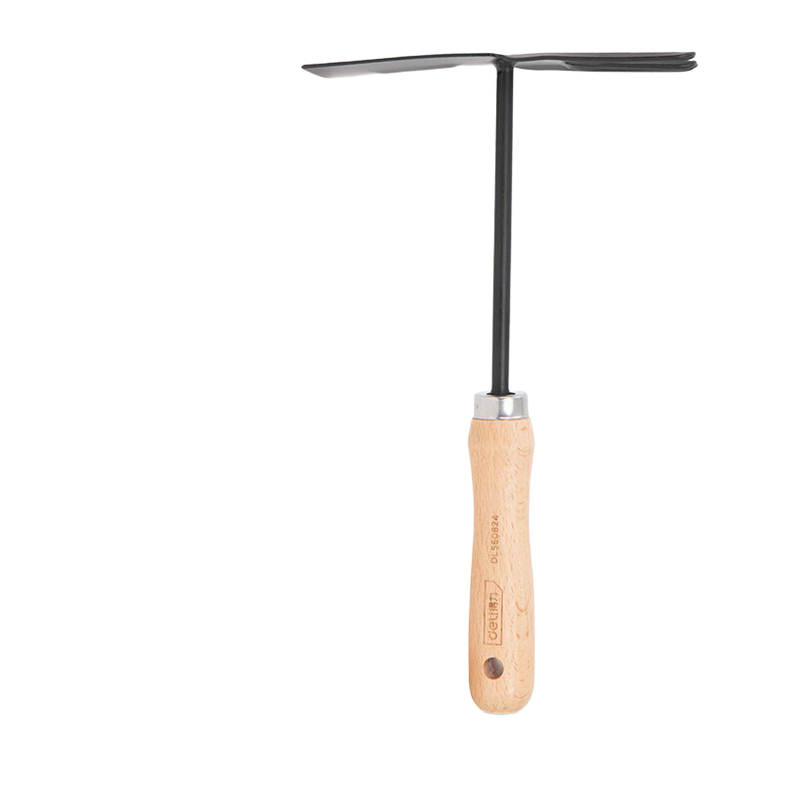 得力DL580824园艺两用锄26.5cm木柄(黑)(个)锄头