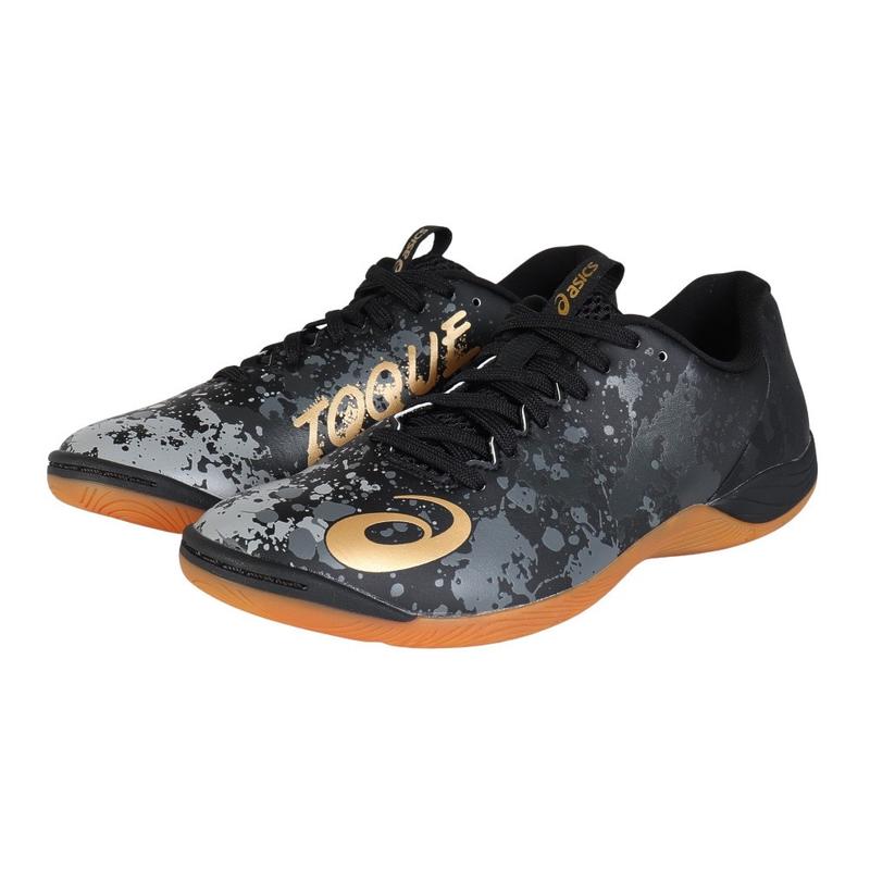 ASICS男子室内五人制足球训练鞋TOQU 防水橡胶底防滑人造革