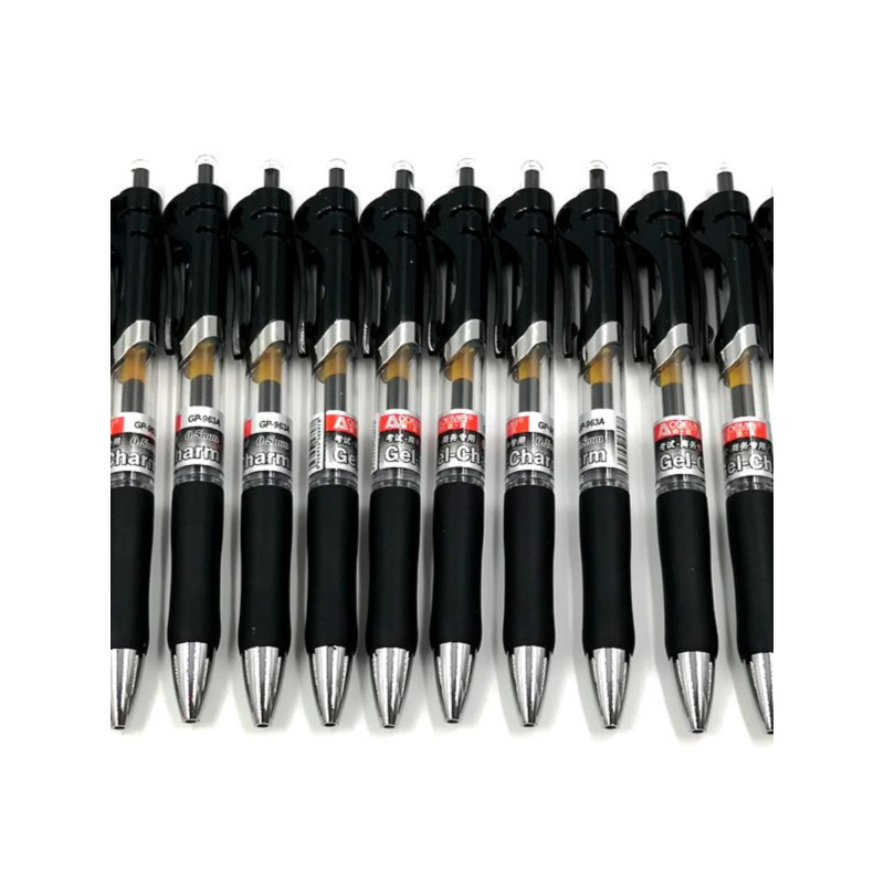 奥德美按动中性笔笔芯05mm黑色12支