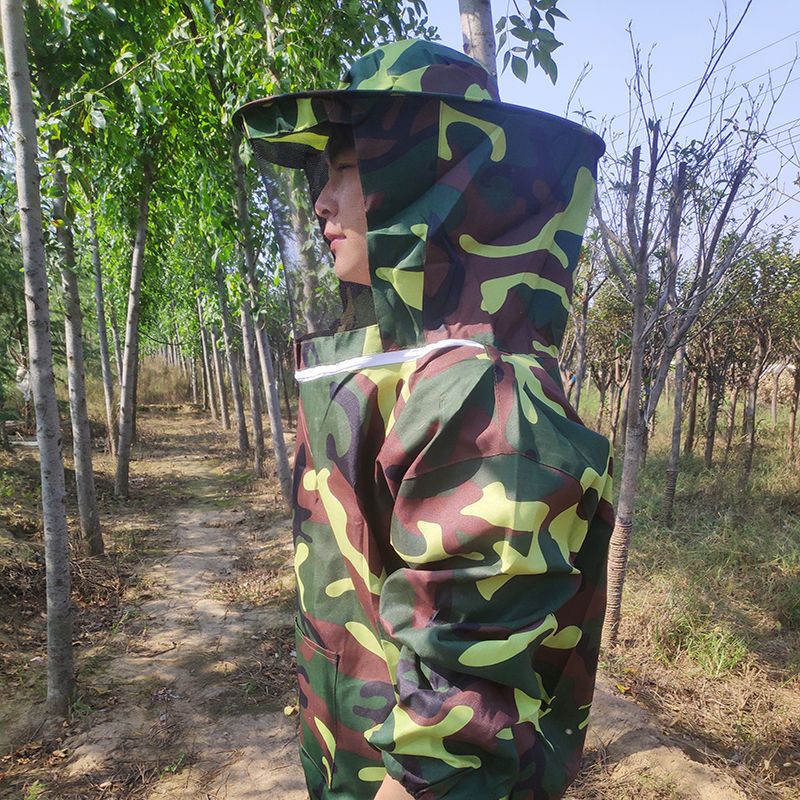 防蜂服全套蜜蜂衣服蜂衣防蜂衣透气蜜蜂帽子养蜂专用工具蜜蜂工具五星
