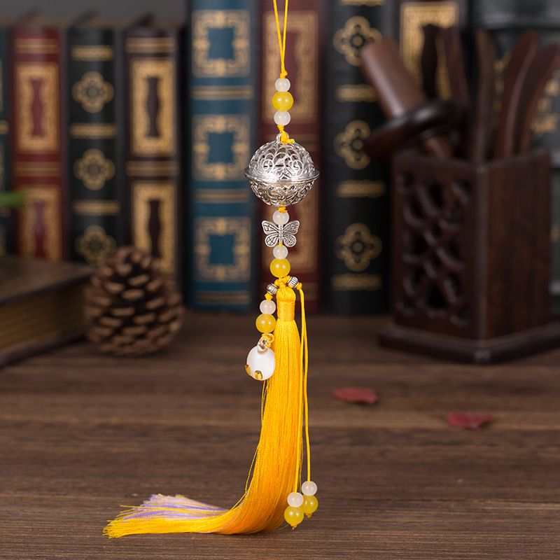 汉服旗袍压襟扣双色流苏铃铛腰坠中国风配饰古风腰挂衍生铃挂件魏无羡