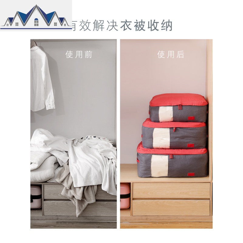 装被子子收纳袋牛津布防潮家用加厚衣服打包搬家袋超大容量整理袋 三维工匠收纳包高清大图