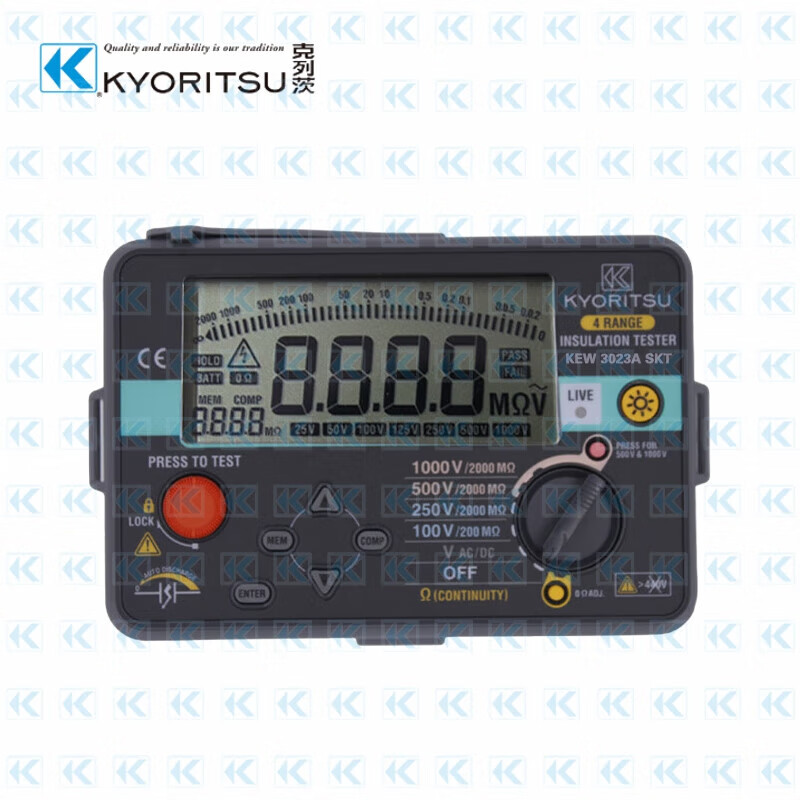 克列茨 KEW 3023A SKT 1000V升级款绝缘电阻测试仪 105*158*70mm 单位:台