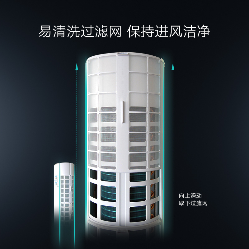 惠而浦(Whirlpool) 2匹变频 执风侠新能效 专利双贯流变频压缩机 2P冷暖柜机 空调IVH-52YH3NW