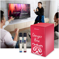 山水(SANSUI) 电视K歌音响套装家用家庭ktv音响 无线蓝牙麦克风k歌设备套装2.1声道k18 红色