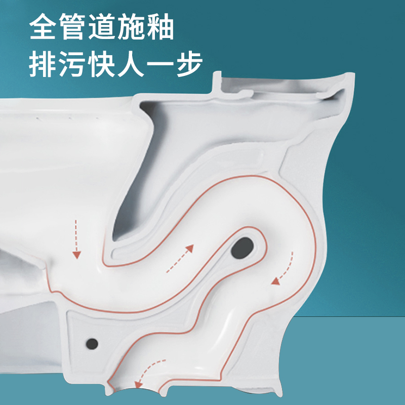 东鹏卫浴(DONGPENG)虹吸冲水连体式马桶节水防臭易洁釉面陶瓷马桶坐便器地排上按两段式冲水高清大图