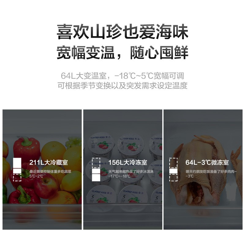 松下(Panasonic)303升家用三门冰箱一级能效 自动制冰 风冷无霜 磨砂白色NR-JS30AX1-W
