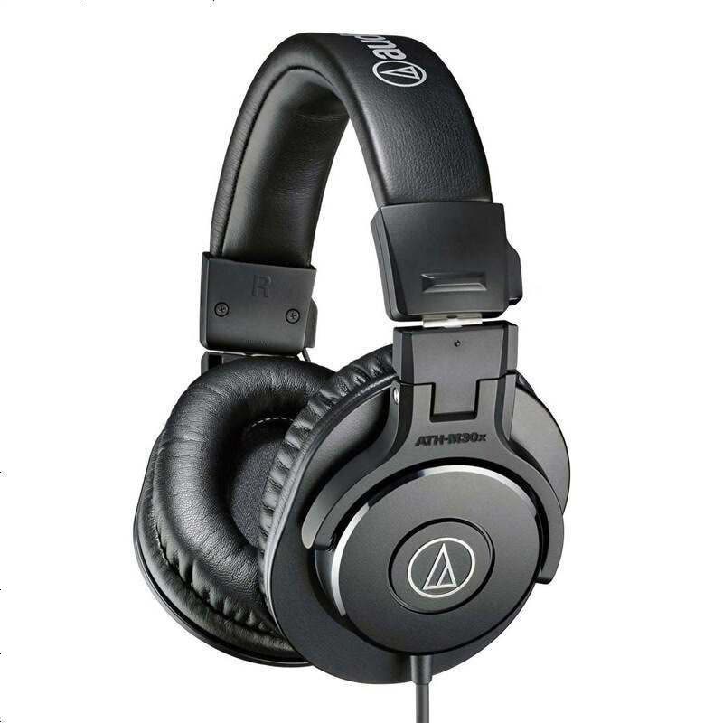 铁三角（Audio-technica）ATH-M30X 头戴式专业录音HIFI监听耳机 封闭式便携可折叠图片