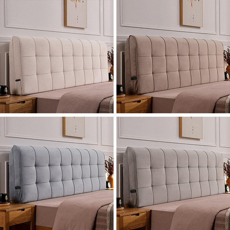 免洗床头罩北欧自粘靠背床头软包双人榻榻米皮革靠垫实木床靠垫定制