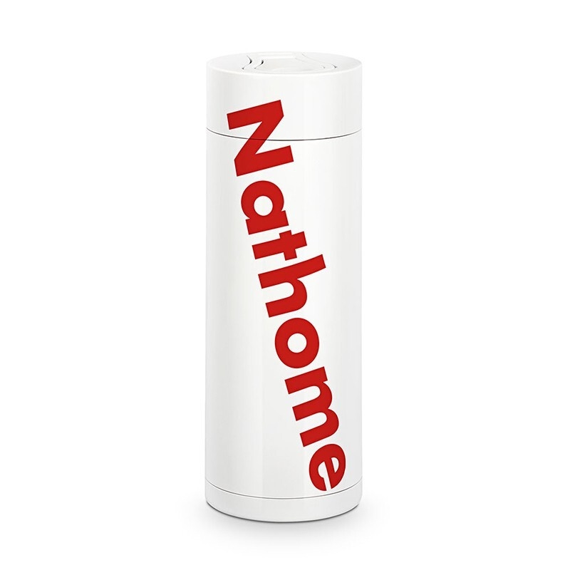 北欧欧慕(nathome)便携式烧水杯电热水壶 出行旅游电热杯烧水壶保温一体LED显示NDB335时尚白底字母潮流款