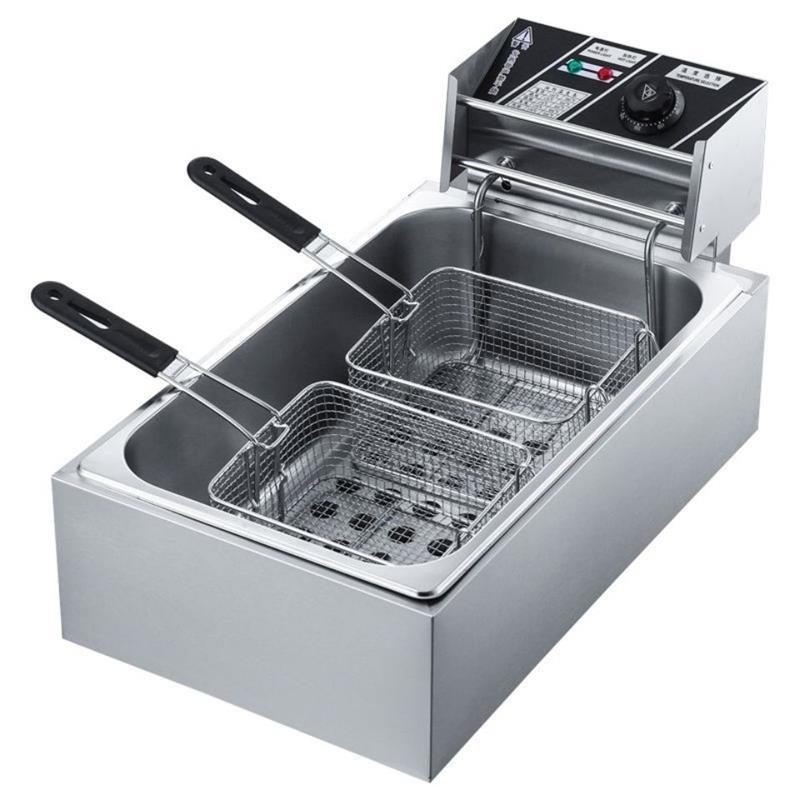 豪华油炸锅商用电炸炉电炸锅油条机摆摊煤气炸串单双缸油炸机