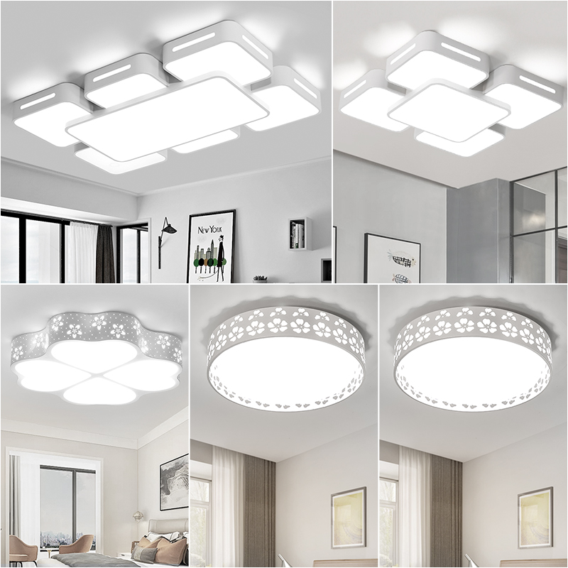 Grevol品拓LED吸顶灯客厅灯简约现代吸顶灯亚克力长方形客厅卧室灯餐厅灯家用组合灯具套餐高清大图