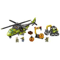 乐高(LEGO)城市系列 火山探险运输直升机 60123 330块 积木玩具塑料 7-12岁 200块以上