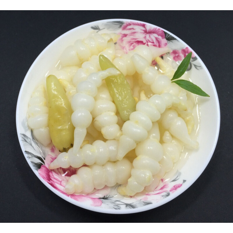 贵州特产遵义地牯牛黔山玉珠泡椒山椒泡菜宝塔菜石蚕下饭菜400g视频