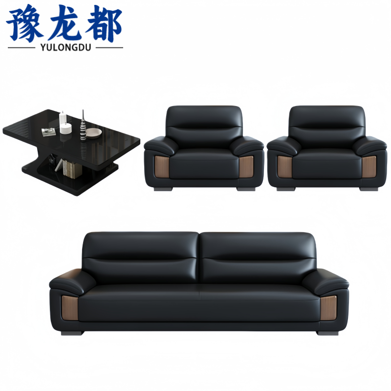 豫龙都 沙发茶几1+1+3套