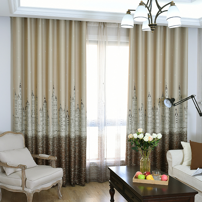 家柏饰(CORATED)窗帘成品卧室落地全遮光布料价 城堡咖色【全遮光80%】 宽2.0高2.7打孔