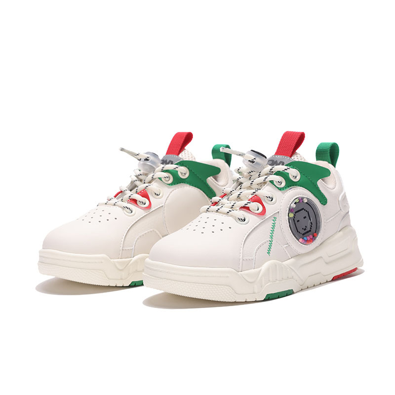 ponykids休闲系列白色板鞋中童中性童234k1sk51rw