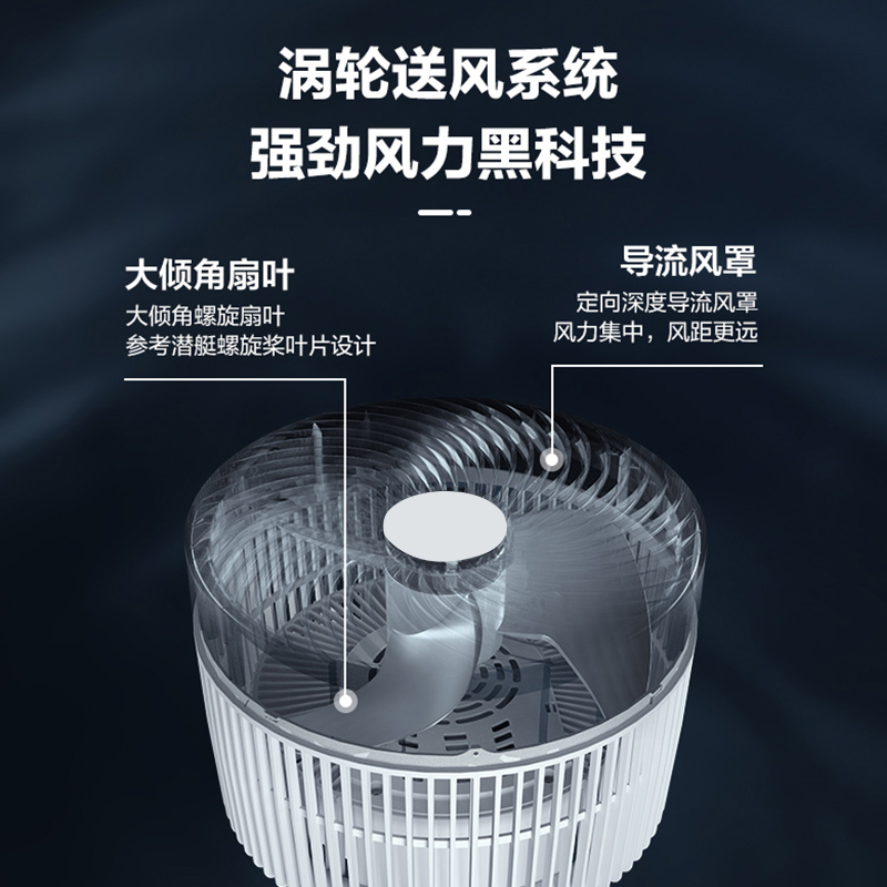 TCL电风扇挂壁式免打孔厨房客厅壁扇漩涡气流机械摇头俯仰调节TFB18-21AD