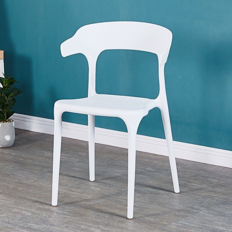 塑料椅成人加厚家用餐椅靠背椅子北欧创意餐桌椅咖啡厅休闲牛角椅
