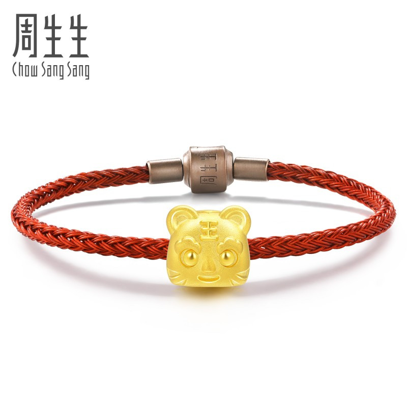 周生生(CHOW SANG SANG)黄金足金Charme串珠系列虎头鞋转运珠90049C定价