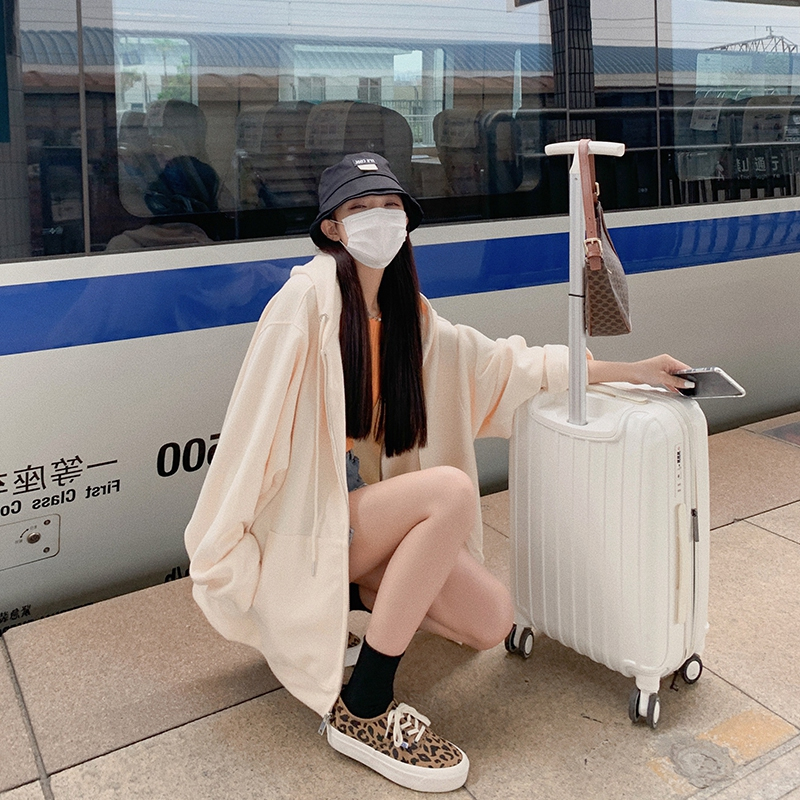 艳如飞粉色卫衣女春秋薄款韩版慵懒风宽松百搭休闲长袖上衣连帽开衫外套T恤