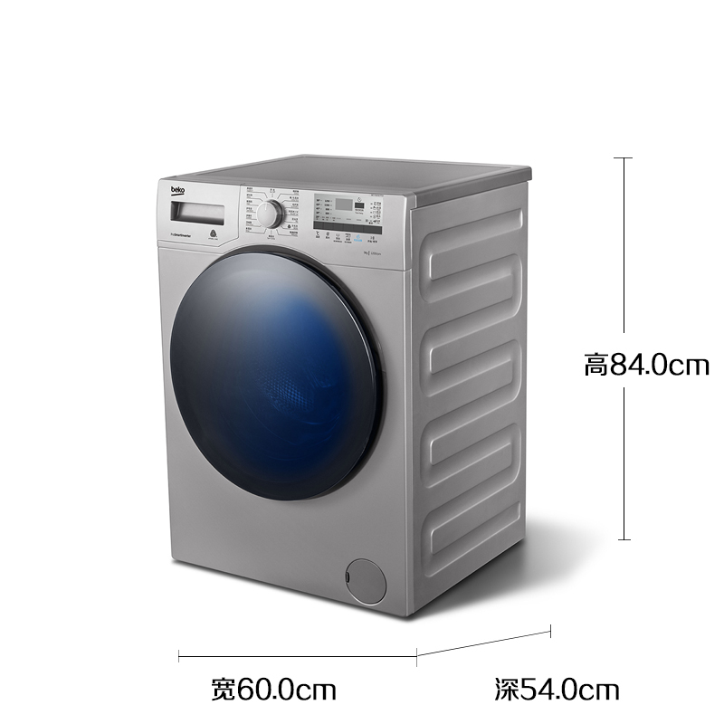 倍科(beko)WCY 91232 PTSI 9公斤 洗衣机 全自动变频滚筒洗衣机 大容量 变频电机(银灰色)