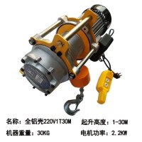 升降机电动卷扬1/2吨小型起重吊提升机上料传菜家用葫芦220/380V 铝壳款220V1T30M_779