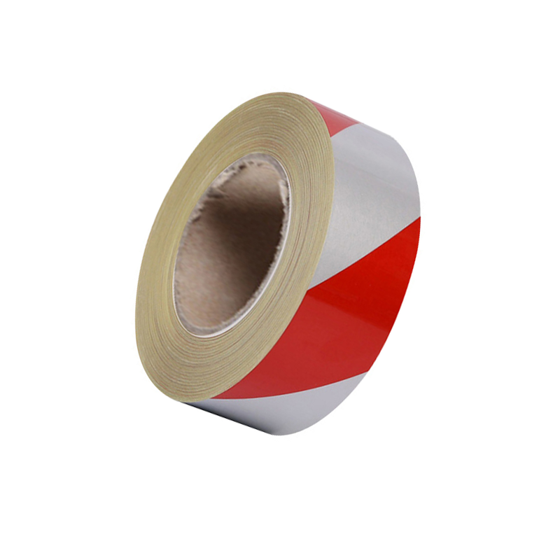 泰炙鼎 反光警示胶带 红白斜纹 5cm 50m 卷高清大图