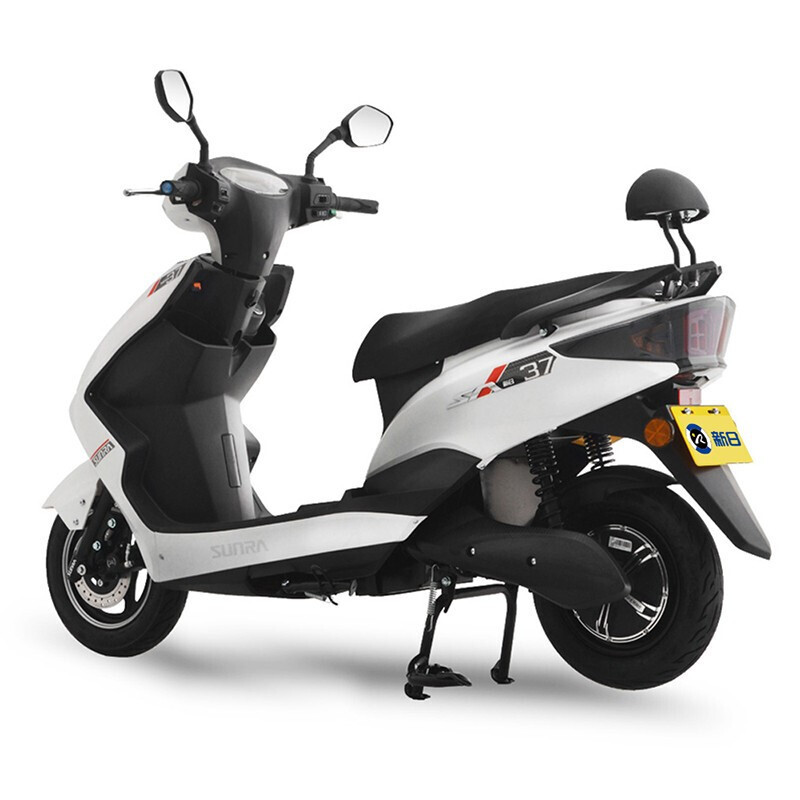 新日(Sunra)电动车 电动摩托车 H3 豪华城市运动款踏板车 成人外卖60V电瓶车 钛合亮光红/钢琴黑
