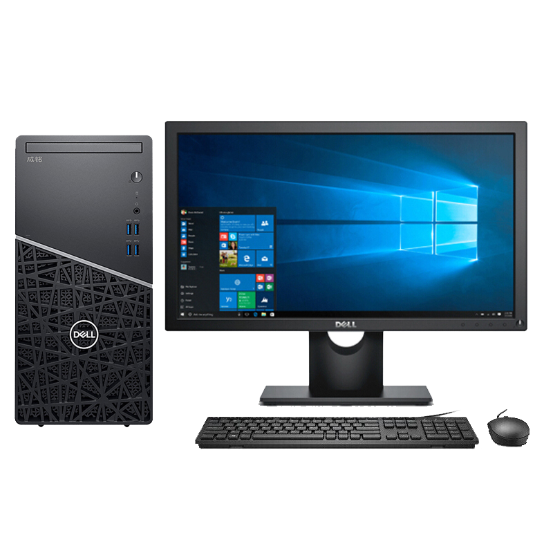 戴尔（Dell）成铭3990商用台式电脑整机 19.5英寸显示器（I3-10105 8G 1T 无线蓝牙 三年 ）