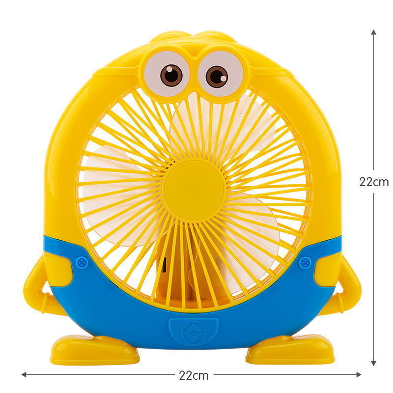 台式多种供电方式迷你小风扇升级版usb小黄人usb插电款不含电池参数