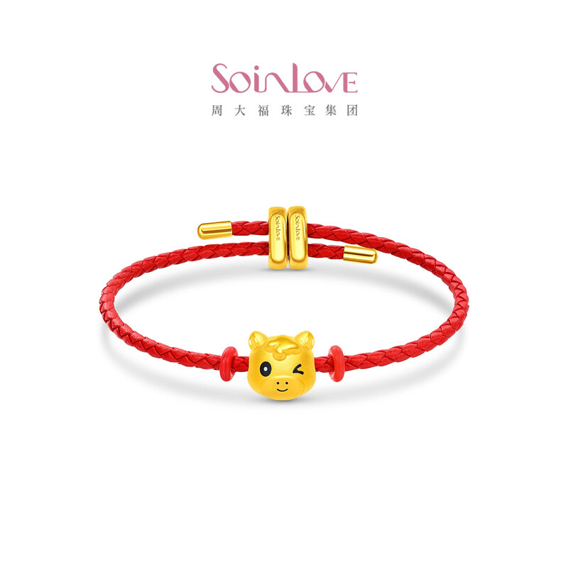 周大福SOINLOVE宝藏女孩元气生肖小马足金黄金转运珠 VR1724礼物高清大图