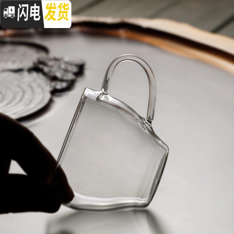 三维工匠耐热玻璃杯泡茶杯加厚花茶杯创意透明小杯办公玻璃茶杯杯子 8个装[容量110/个]高清大图