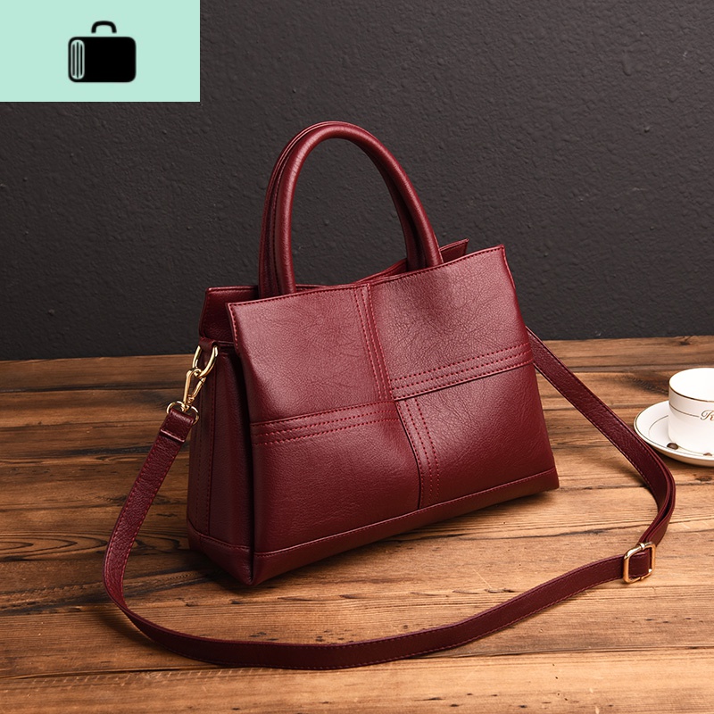 大容量包包女2020新款百搭斜挎大包简约软皮女士单肩妈妈手提包潮NEWLAKE高清大图