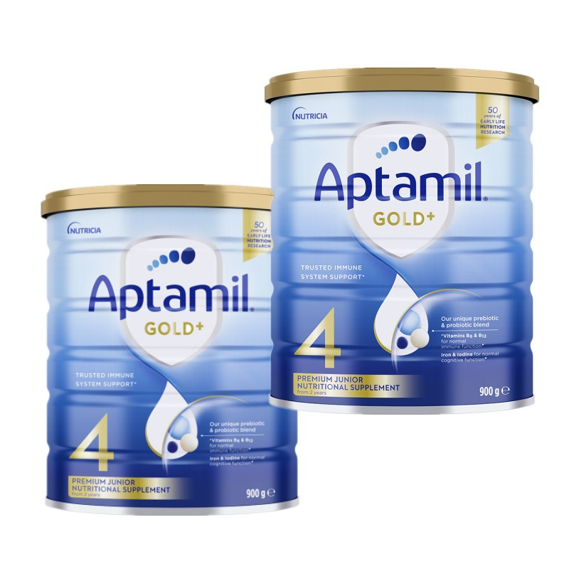 澳洲发/3罐装 Aptamil澳洲爱他美金装奶粉4段900g/罐装 2岁以上宝宝牛奶粉进口婴幼儿四段奶粉新西兰原产