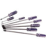 长城精工 Cr-V蓝透双色彩条柄螺丝批 十字起子改锥工具 6*38mm 270116 10把/件 1件