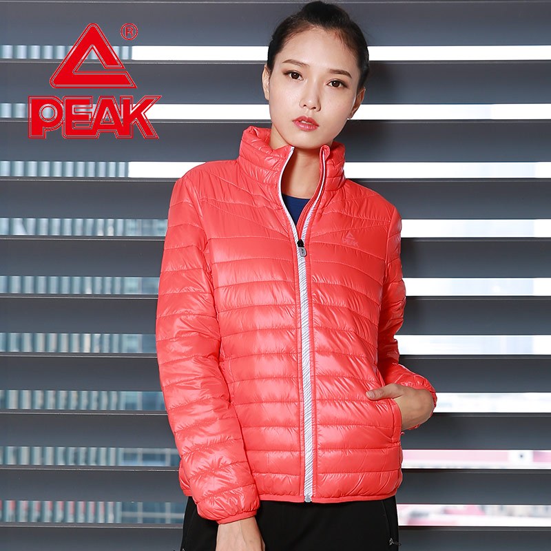 匹克(peak)运动服女士秋冬季薄款紧身型立领时尚女装运动棉衣休闲百搭