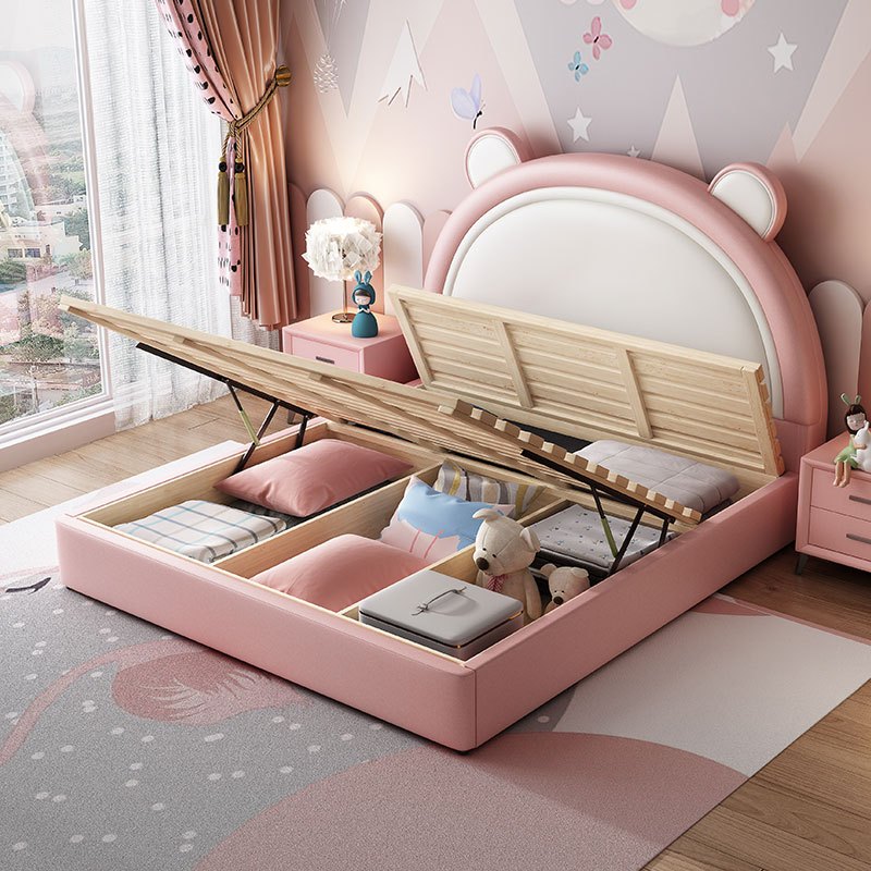 兰秀家居儿童床1.5米青少年网红童床1.2米小户型创意软床女孩公主床