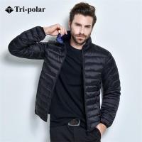 三极户外(Tripolar) TP9067 羽绒服男士运动休闲轻薄款两面穿立领大码羽绒服