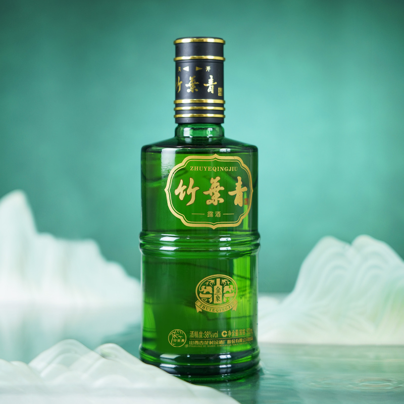 [官方正品]山西杏花村汾酒 38度金象竹叶青酒500mL *6瓶整箱装露酒高清大图