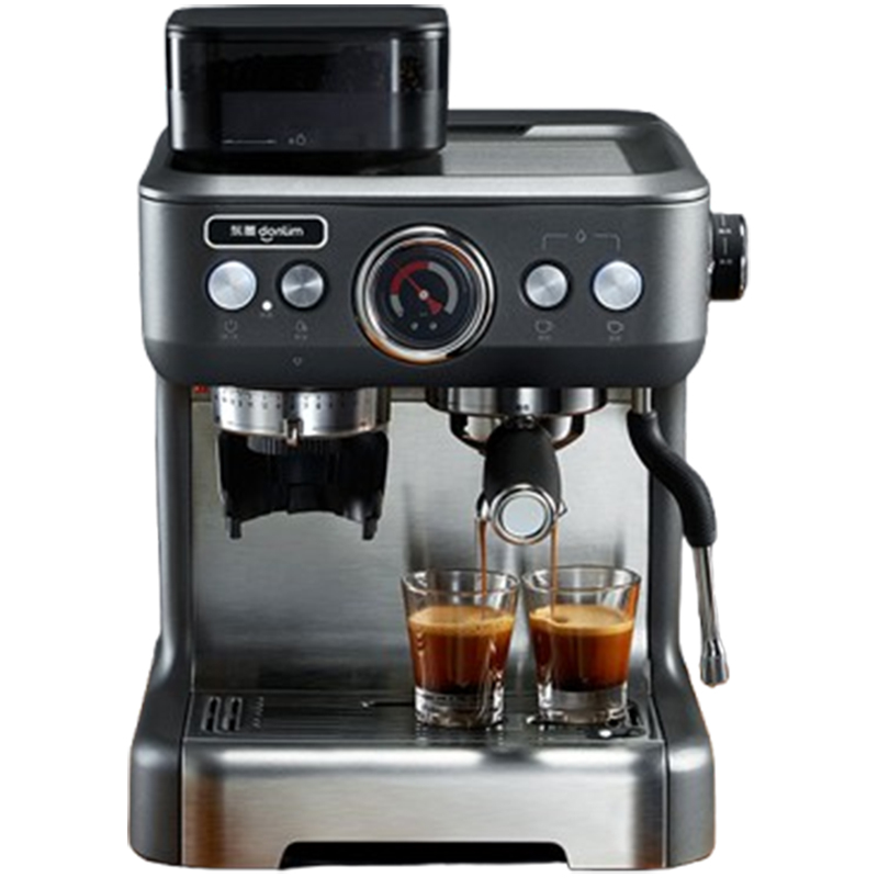 东菱咖啡机家用意式半自动双加热系统研磨一体DL-5700D