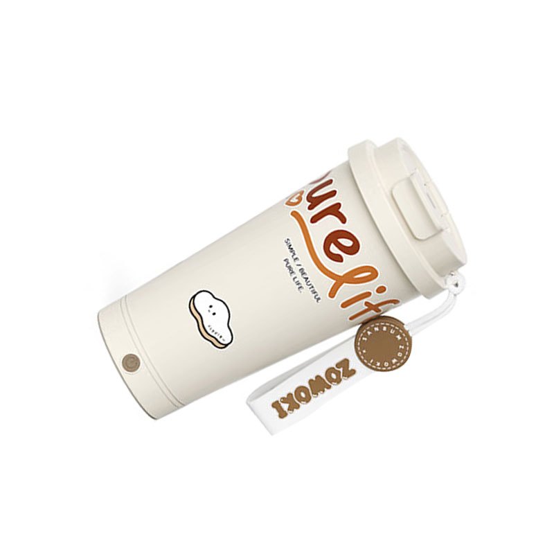 造物集 咖啡杯 全自动电动搅拌杯吸管水杯420ML 保温杯 氧气云 礼盒装高清大图