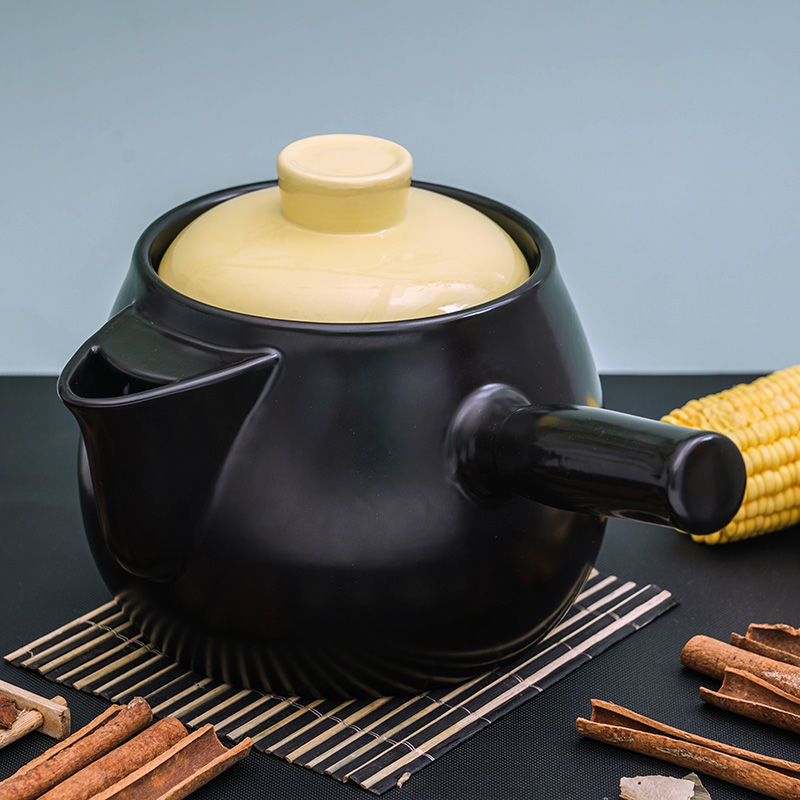 砂锅炖锅耐高温瓦罐汤煲陶瓷超大号沙锅煲汤锅家用明火燃气|长柄煎药