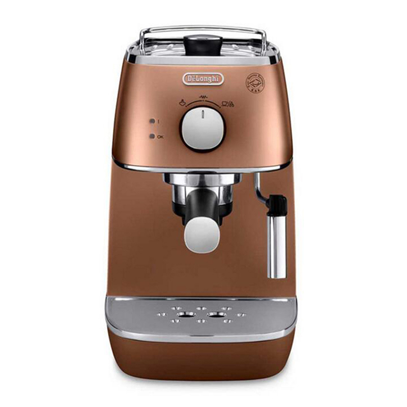 德龙（Delonghi）咖啡机 半自动咖啡机 家用 商用 办公室 泵压式 不锈钢锅炉 手动打奶泡 ECI341.CP 鎏